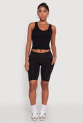 Stylish Bike Shorts with Tummy Tucker and Side Pockets
