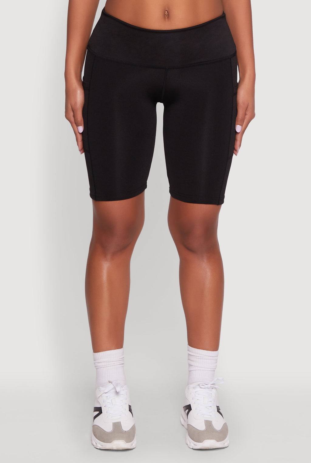 Stylish Bike Shorts with Tummy Tucker and Side Pockets