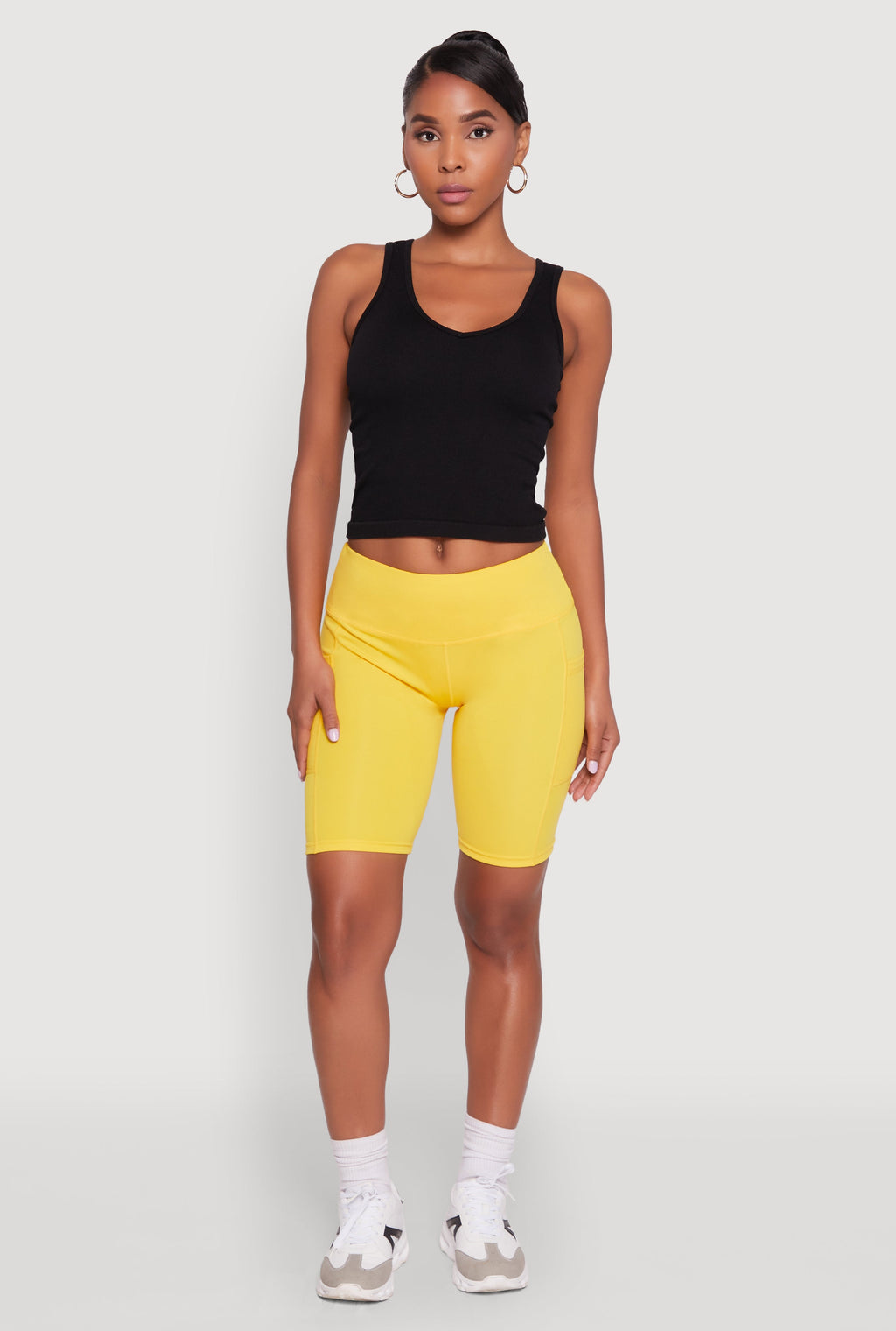 Stylish Bike Shorts with Tummy Tucker and Side Pockets