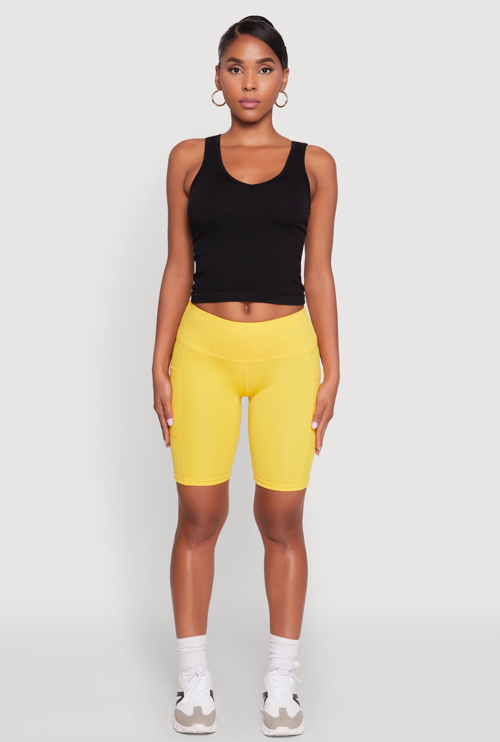 Stylish Bike Shorts with Tummy Tucker and Side Pockets