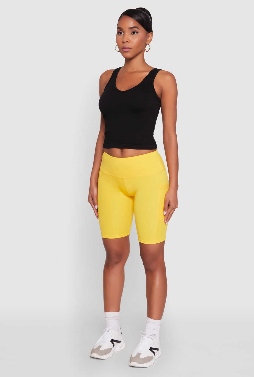 Stylish Bike Shorts with Tummy Tucker and Side Pockets