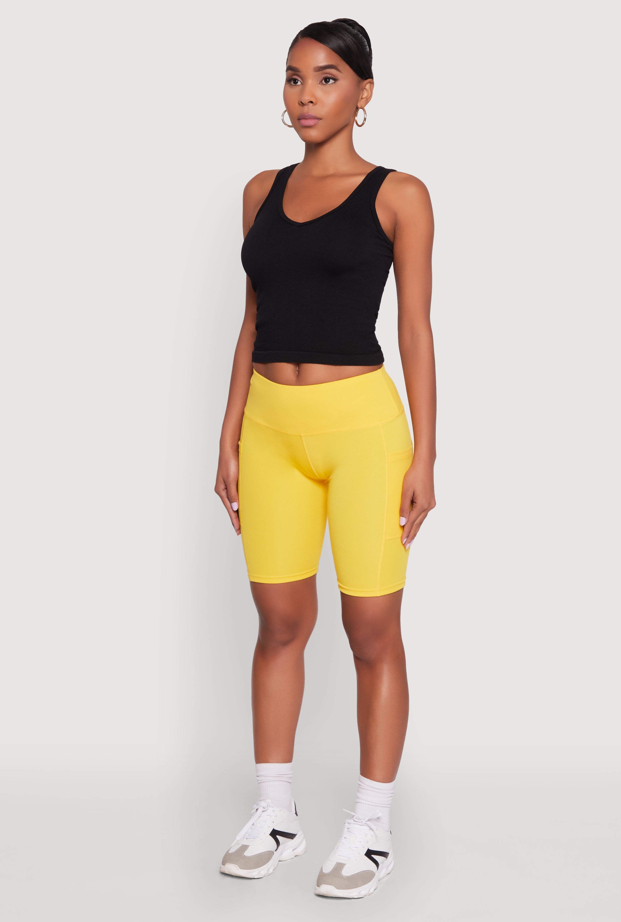 Stylish Bike Shorts with Tummy Tucker and Side Pockets