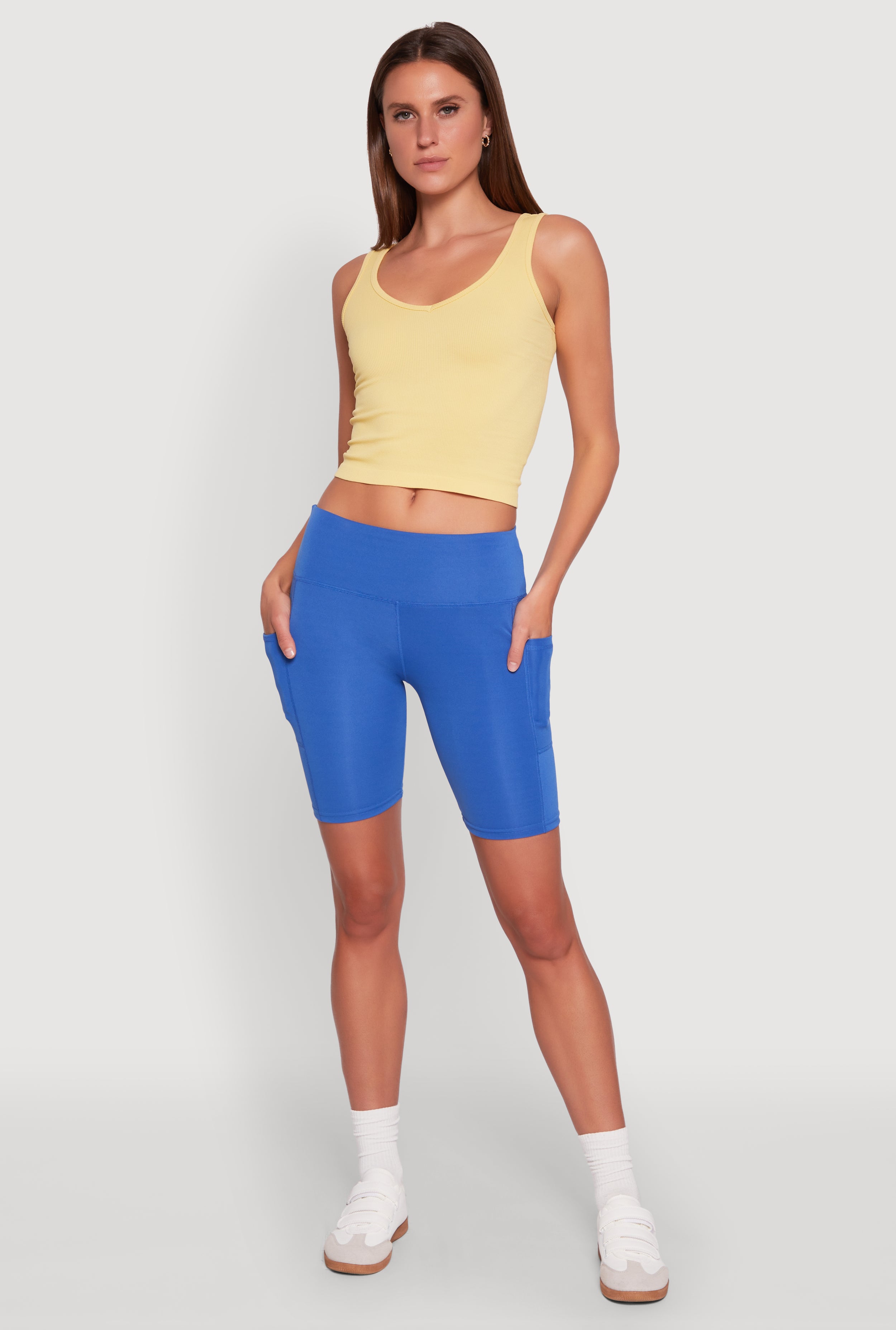 Stylish Bike Shorts with Tummy Tucker and Side Pockets