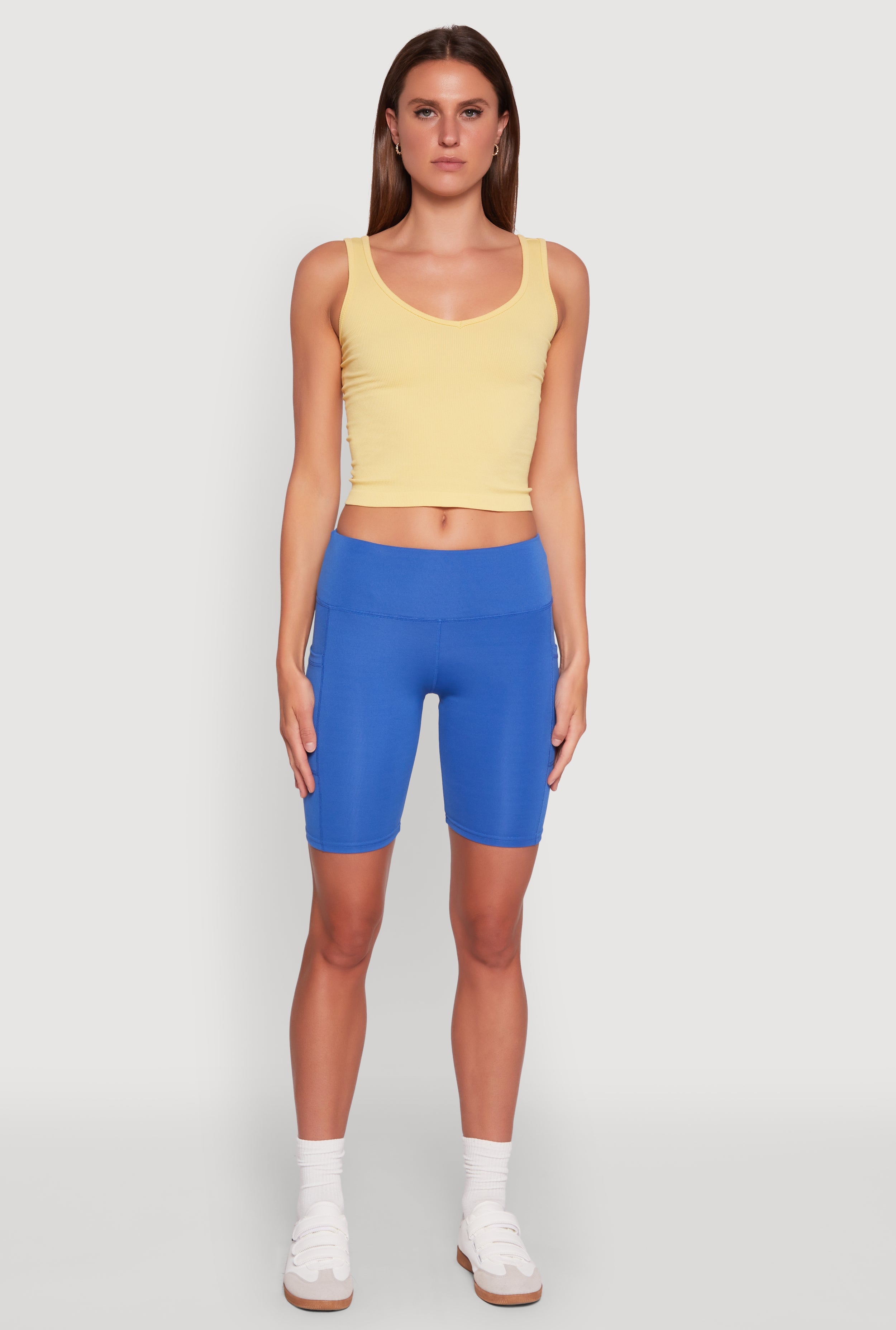 Stylish Bike Shorts with Tummy Tucker and Side Pockets