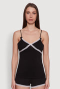 Rib Knit Lace Trim Pajama Set