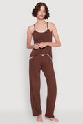 Contrast Trim Pajama Cami and Pants