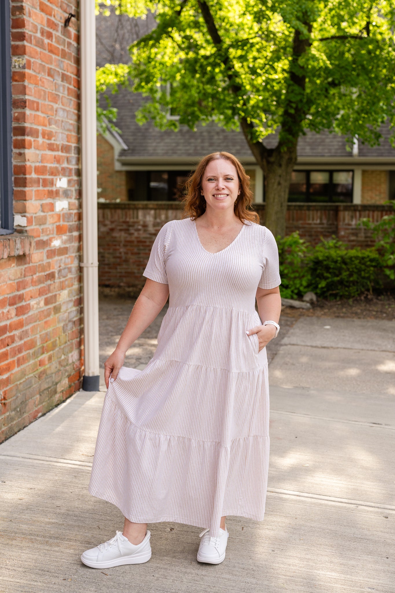 Elsa Tiered Midi Dress