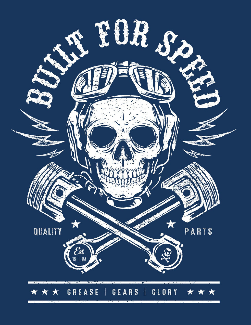Built for Speed Men's Tee in Navy