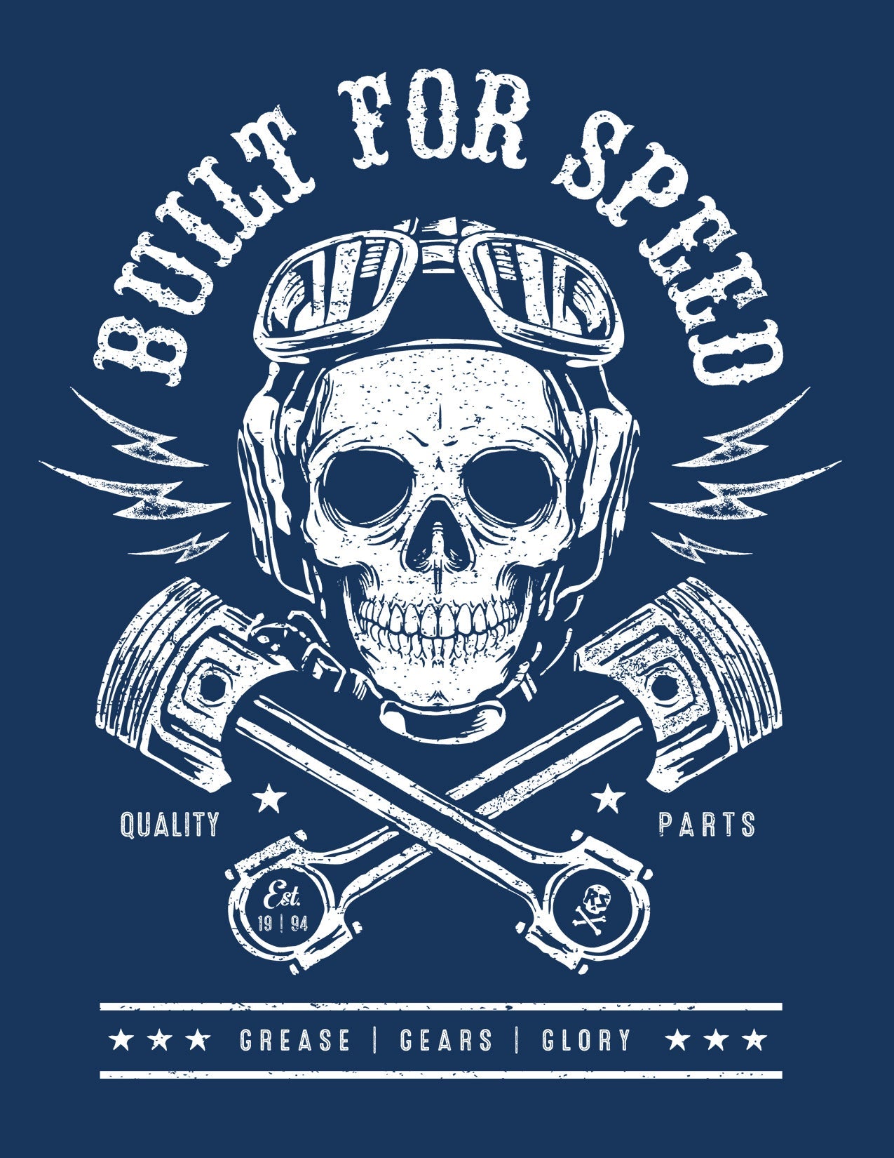 Built for Speed Men's Tee in Navy