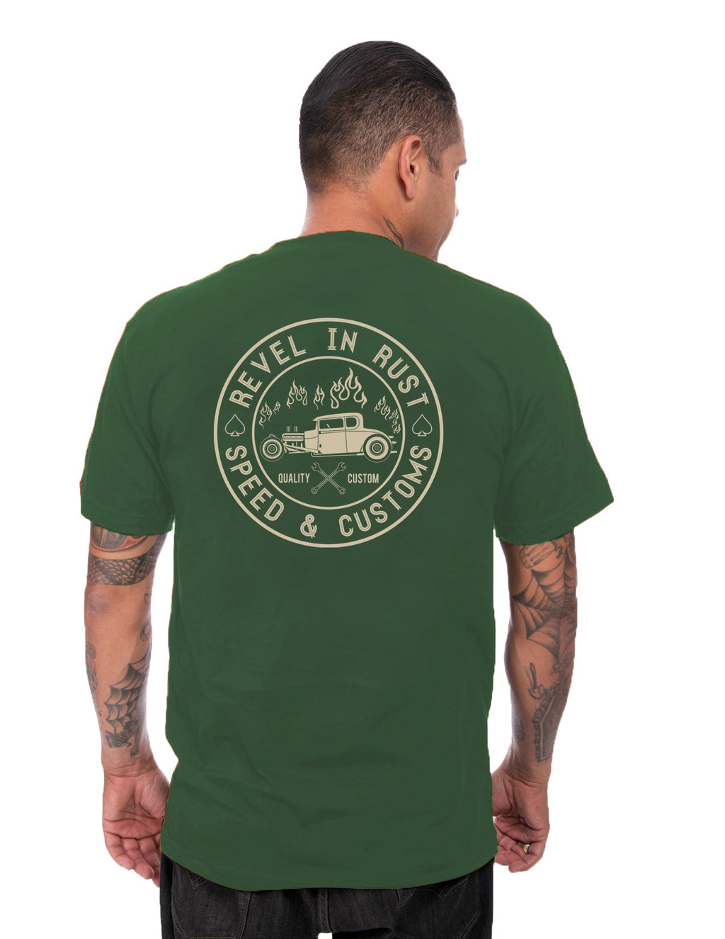 Revel in Rust Men's Tee in Forest