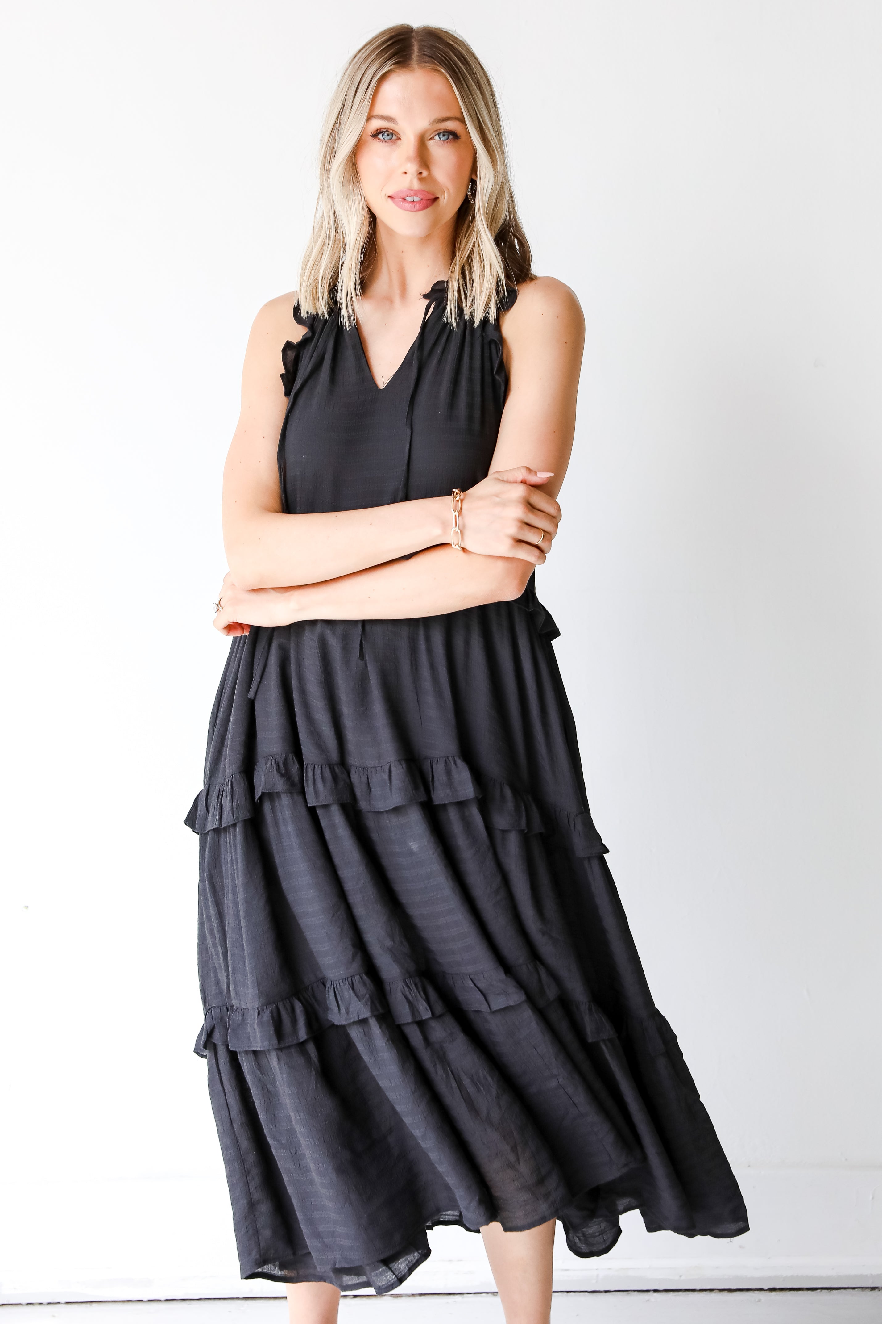 Sunshine Seeker Tiered Midi Dress
