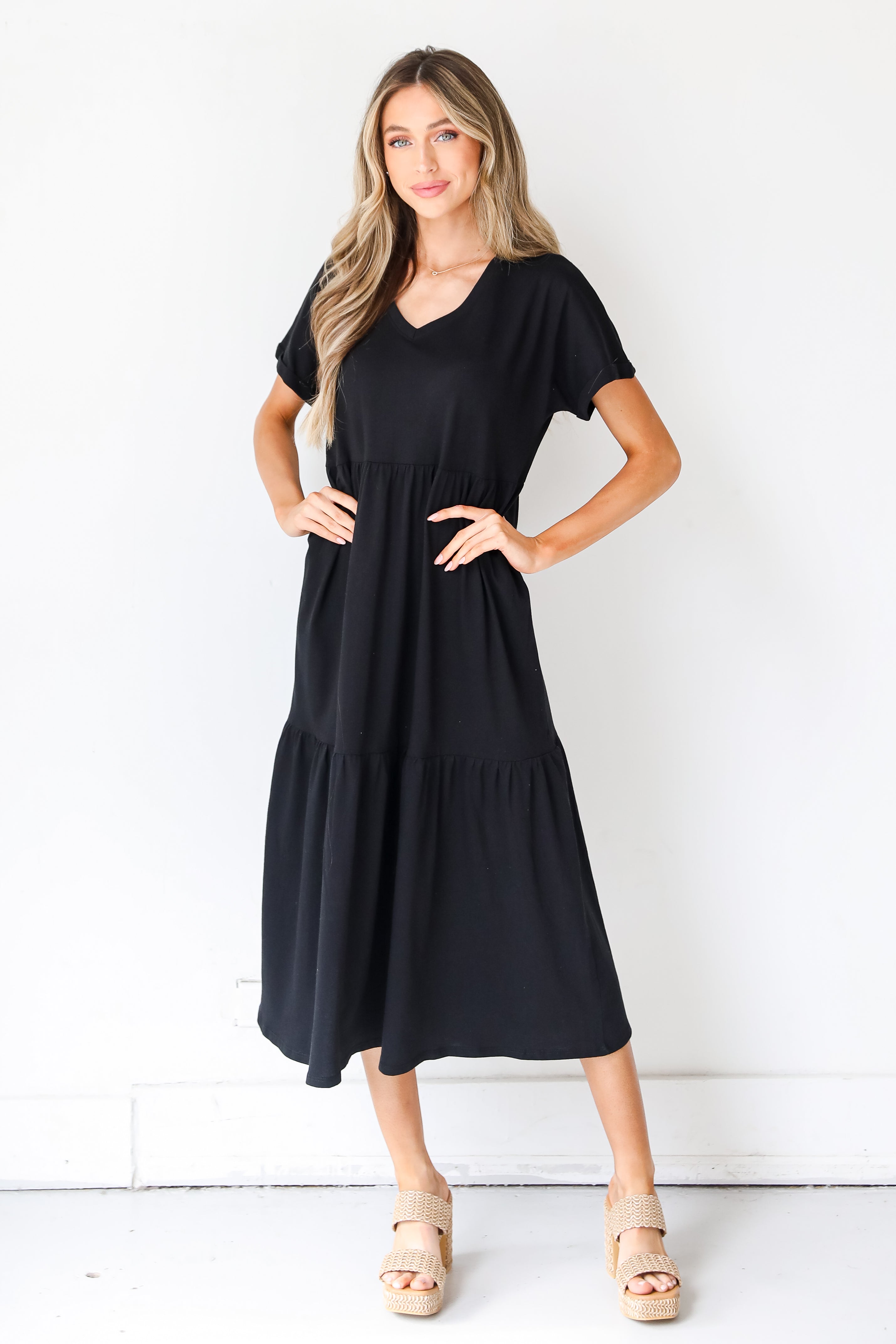 FINAL SALE - Sweeter Vibes Tiered Midi Dress