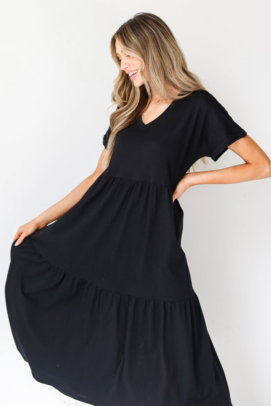 FINAL SALE - Sweeter Vibes Tiered Midi Dress