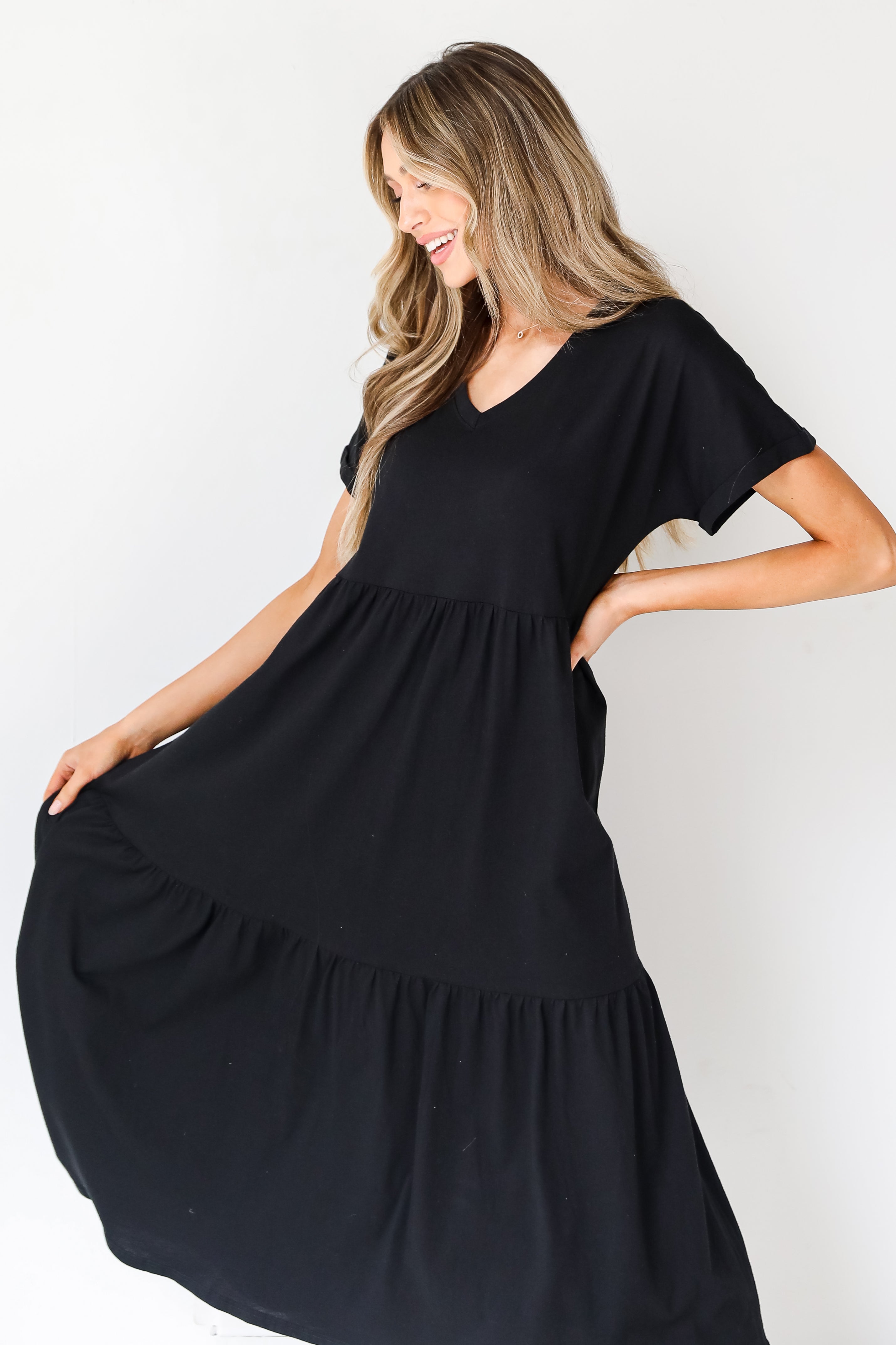 FINAL SALE - Sweeter Vibes Tiered Midi Dress