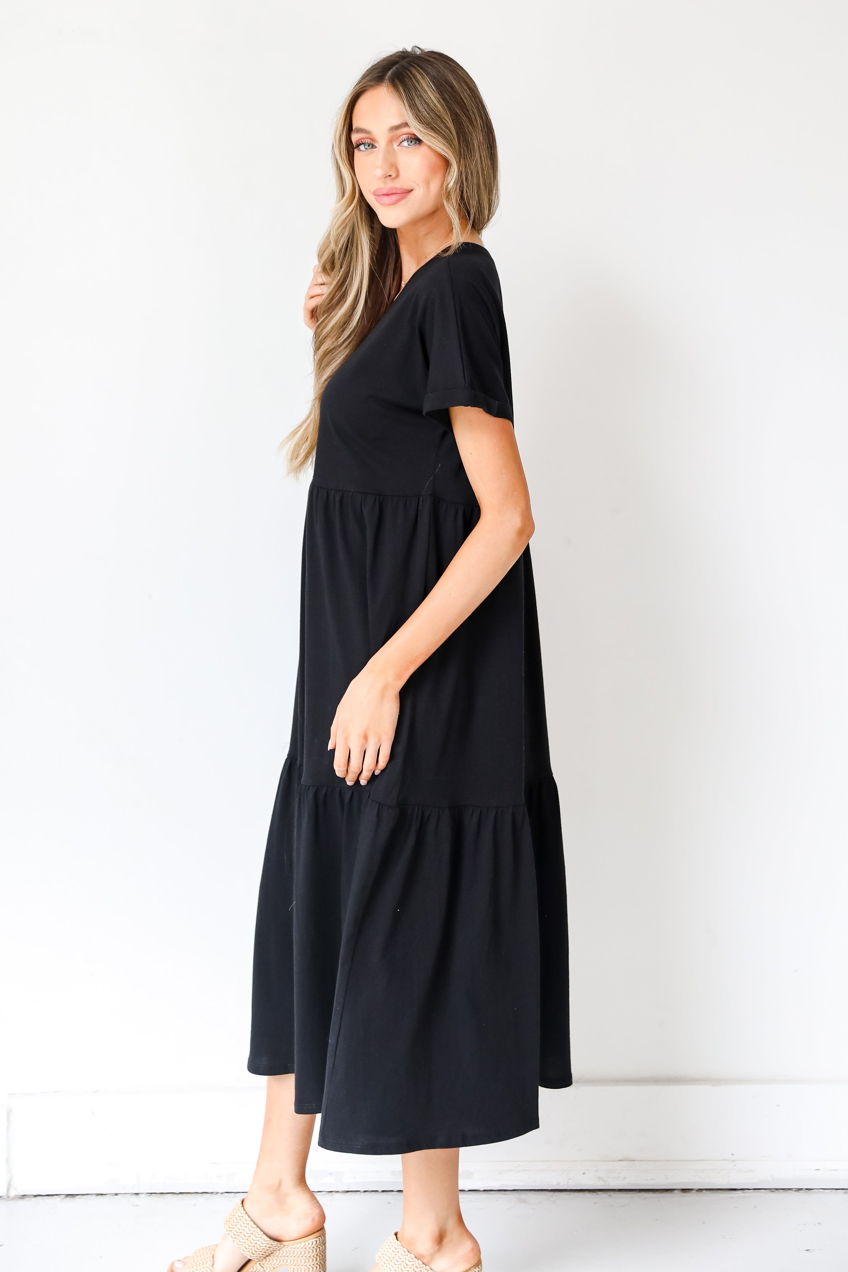 FINAL SALE - Sweeter Vibes Tiered Midi Dress
