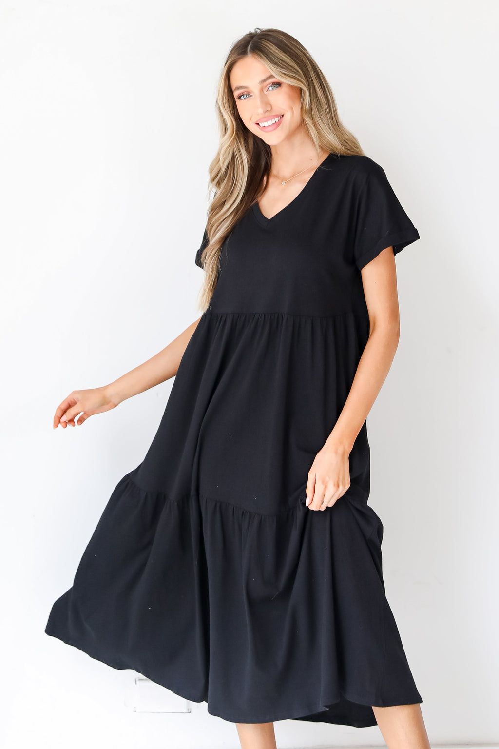 FINAL SALE - Sweeter Vibes Tiered Midi Dress