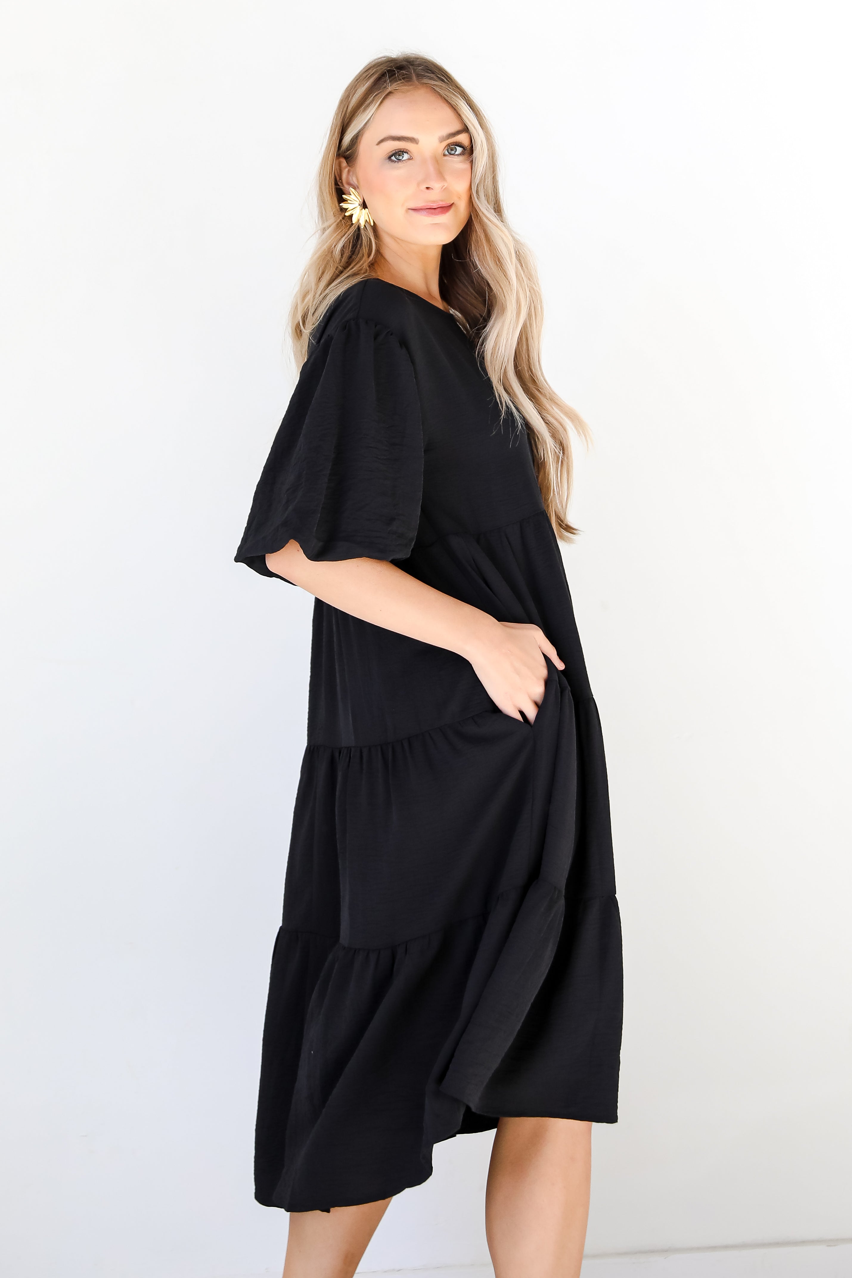 Promise Of Forever Tiered Midi Dress