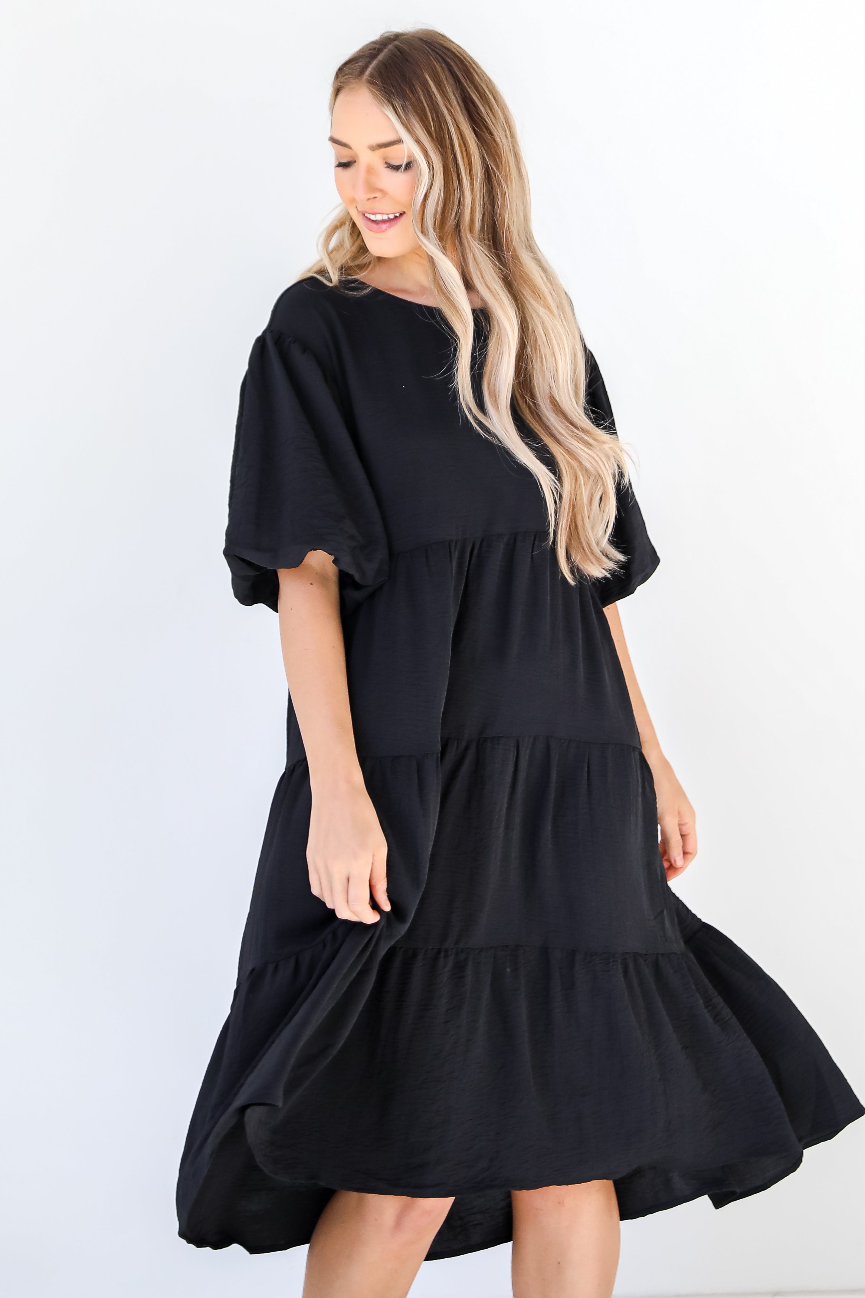Promise Of Forever Tiered Midi Dress
