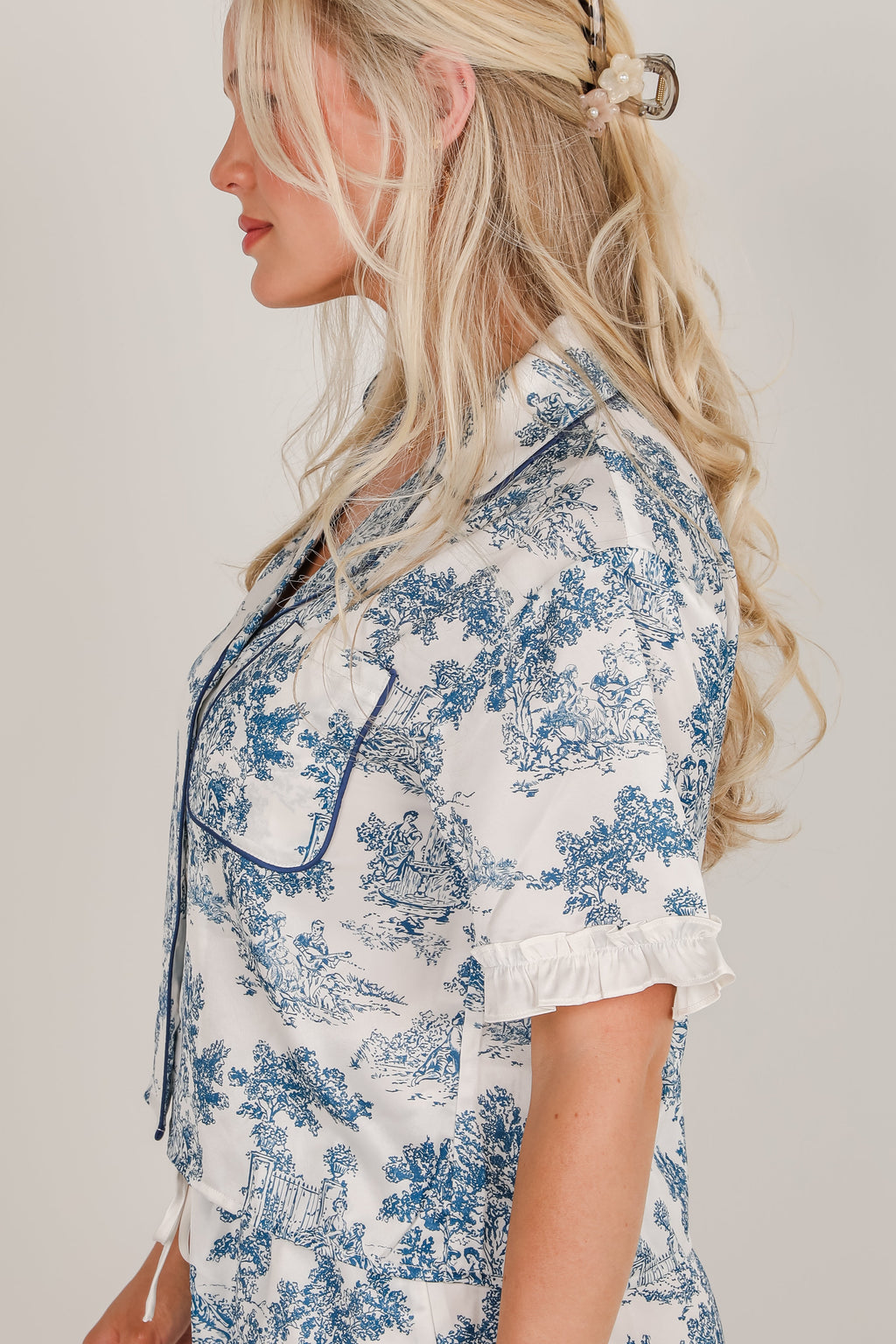 FINAL SALE - Dreamy Days Blue Pajama Top