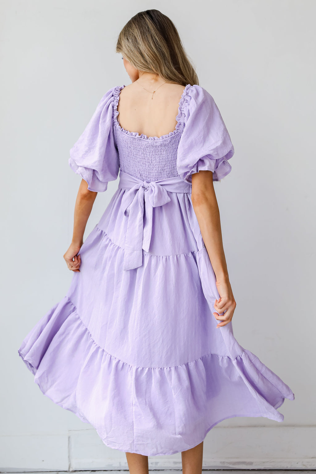 Lovely Sweetheart Tiered Midi Dress