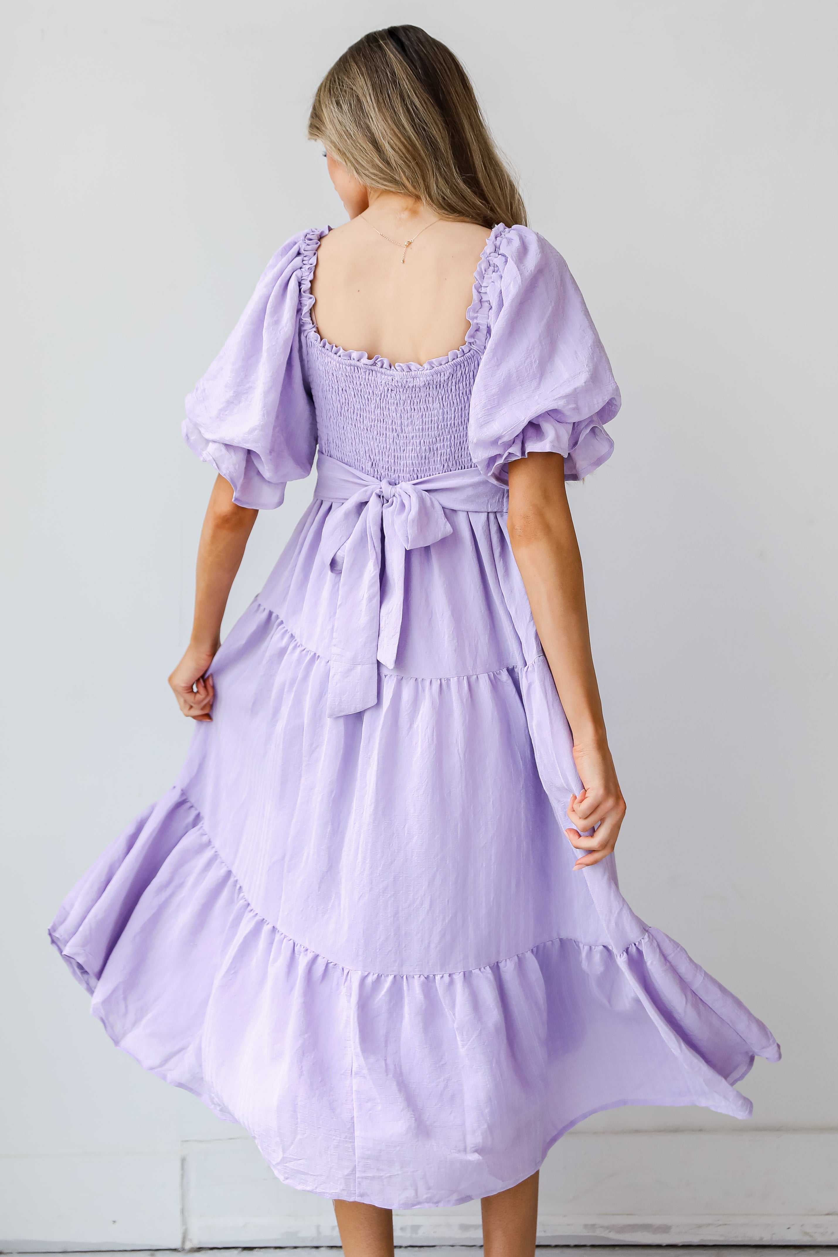 Lovely Sweetheart Tiered Midi Dress