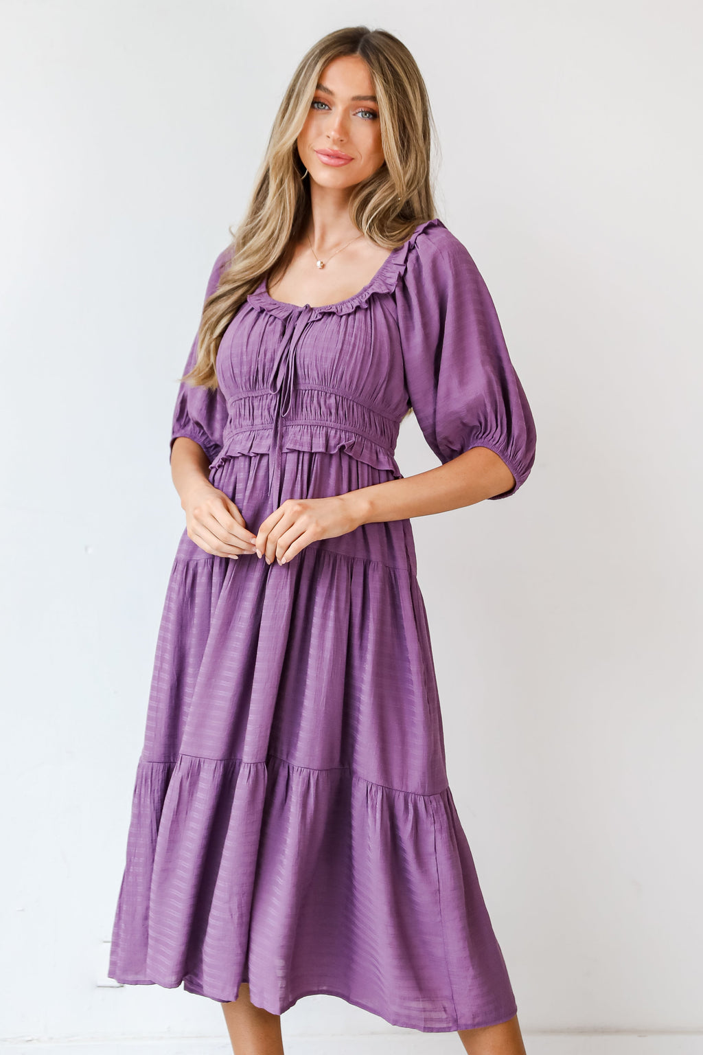 FINAL SALE - Dreamy Admiration Tiered Midi Dress