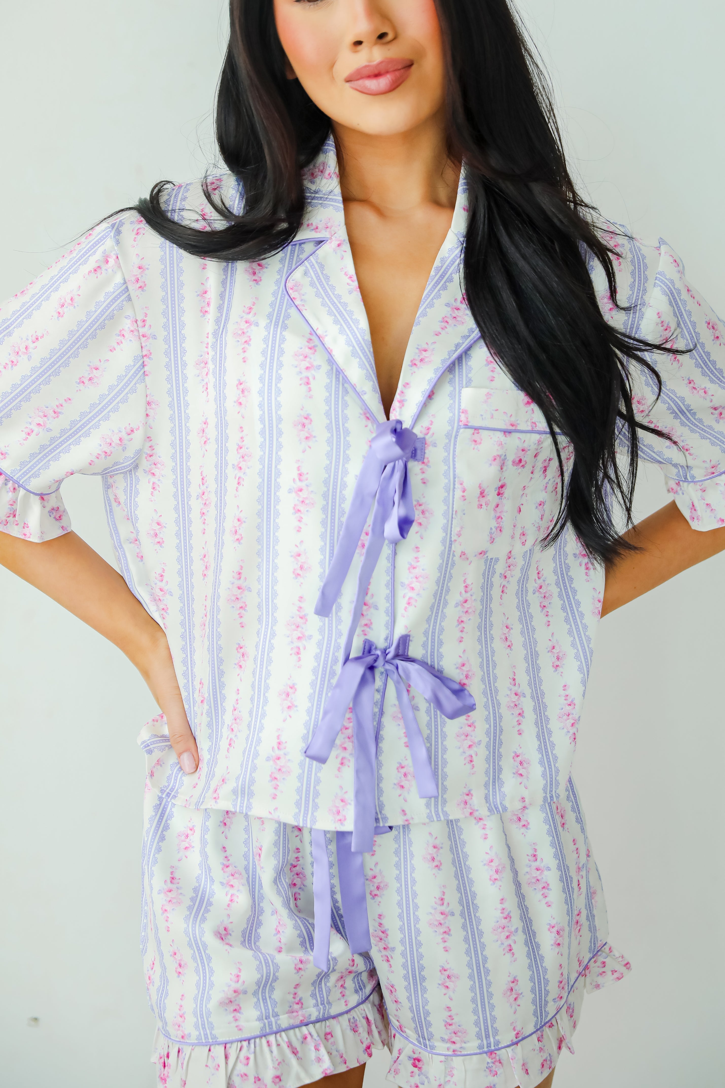 FINAL SALE - Dreaming Of You Purple Floral Pajama Top